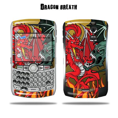   Decal for BlackBerry Curve 8300/ 8310 / 8320   Dragon Breath  