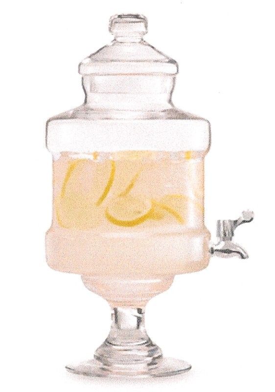 Beverage Dispenser PEDESTAL 2 GAL 18 GLASS In/Outdoor  