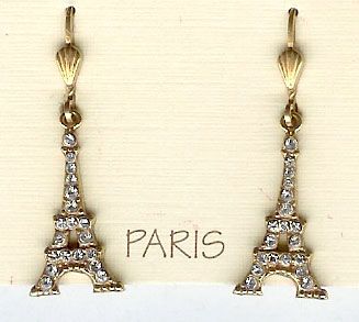 French EIFFEL TOWER Earrings GOLD Catherine POPESCO New  