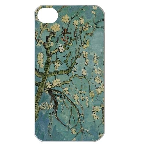 NEW Van Gogh Flowering Tree 1 Image in iPhone 4 or 4S Hard Plastic 