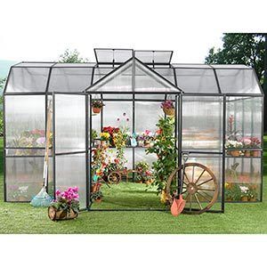 ROYAL GARDEN 10x15 GREENHOUSE French Doors 86 Inside ht 150 sq ft 