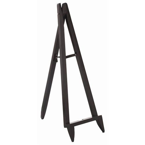 Black/Black Leather Full Length Floor Mirror and Easel  