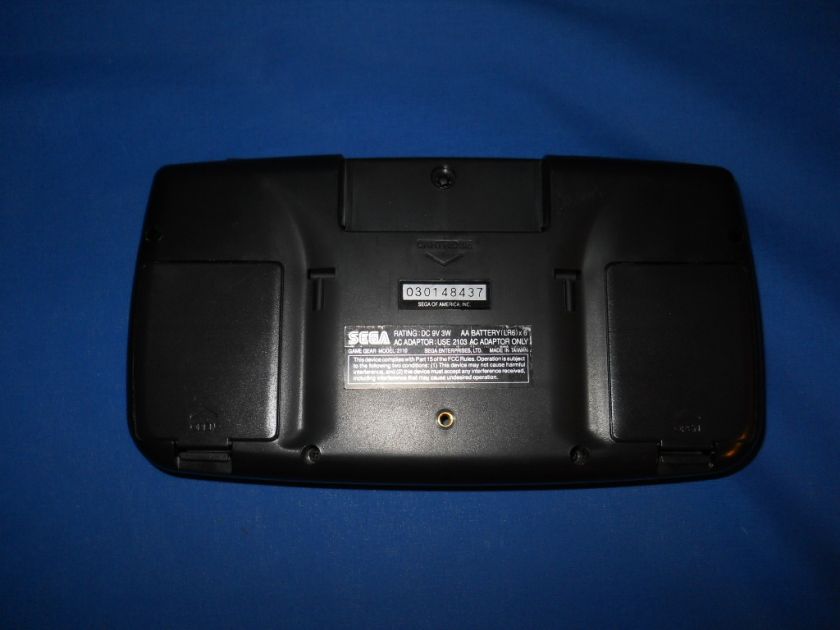  GAME GEAR BLACK GAME GENIE CASE EXTENDED BATTERY WORKS GREAT 8 GAMES 