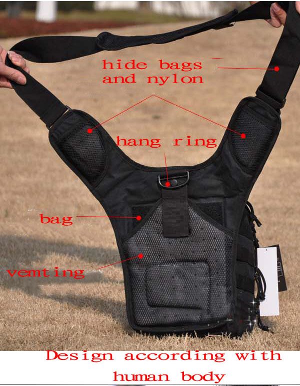 Military Fashion Sport Shoulder Bag Case Camera black  