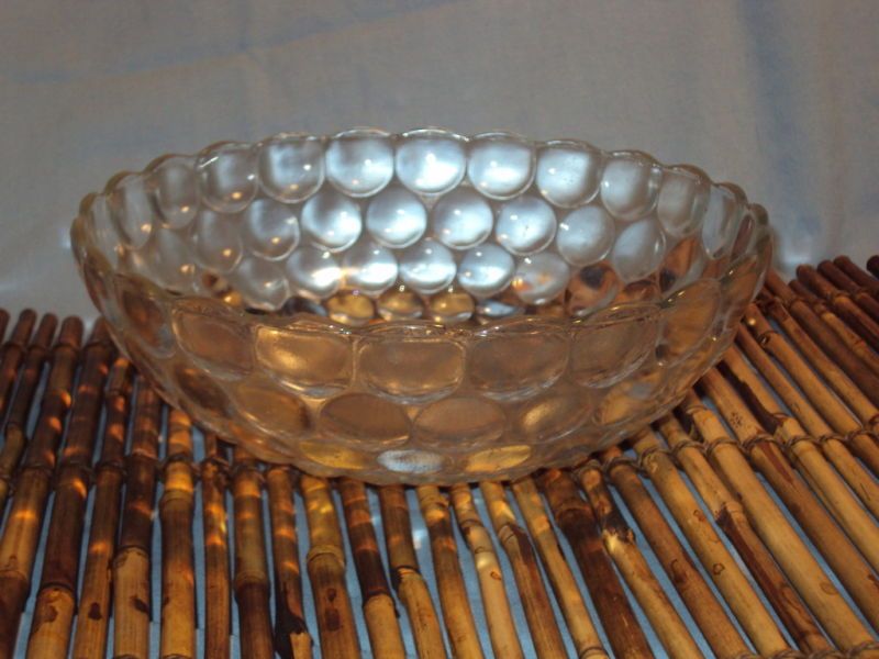 Vintage Antique BUBBLE COIN SPOT GLASS BOWL  