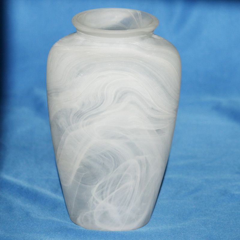 Elegant Frosted Marble Glass Vase  