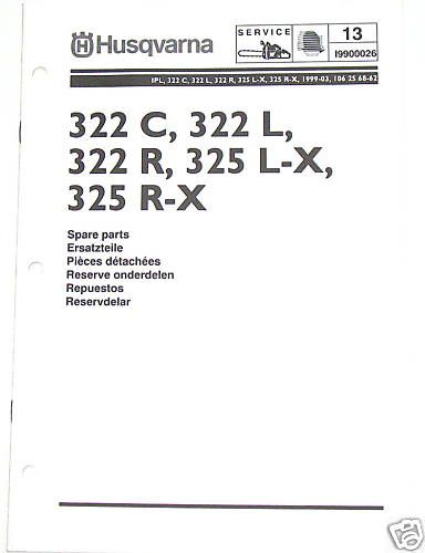 Husqvarna Weed Trimmer Parts Manual 322 C L R 325 LX RX  