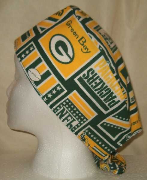 SCRUB HAT CAP MADE W GREEN BAY PACKERS NFL FABRIC LOOK  