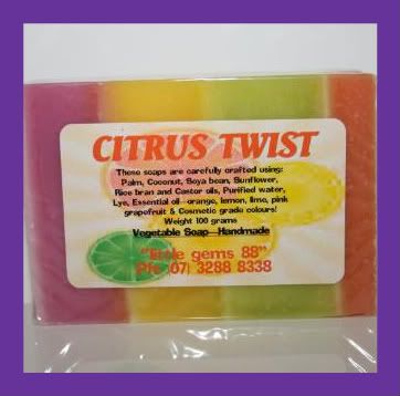 HAND MADE NATURAL SOAP 100G CITRUS TWIST ~Juice/Rind  