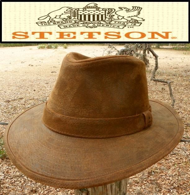 QUALITY NEW STETSON Hats Antique LEATHER Cowboy Outback Fedora Western 