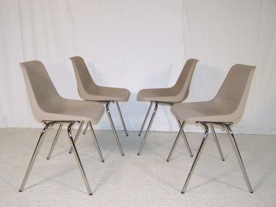 Vintage Retro early ROBIN DAY STACKING POLYPROP 1977 PLASTIC CHAIRS 