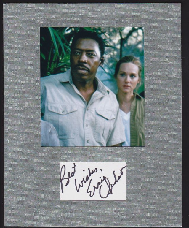 Ernie Hudson Autograph Display w LAURA LINNEY Signed Signature COA 