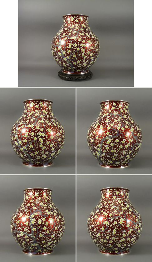   wired Japanese FLOWERS Cloisonne Ikebana Flower Vase Art ★  