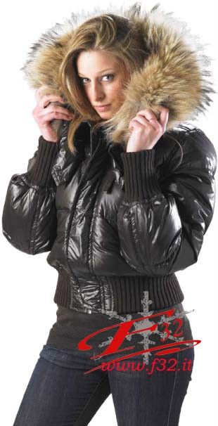 F32 ITALY PREMIUM QUALITY Double Fur Down Jacket Giubbotto Black XS/S 