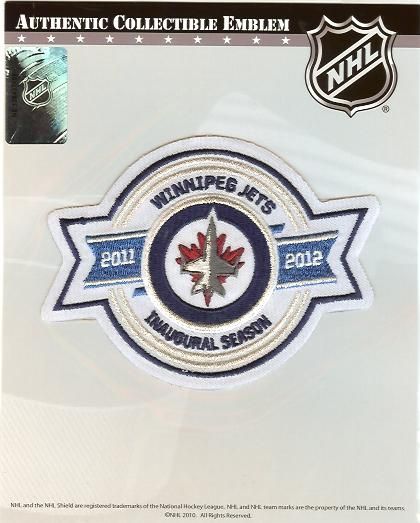 2011 2012 Winnipeg Jets Inaugural Season Patch   Official NHL Licensed 