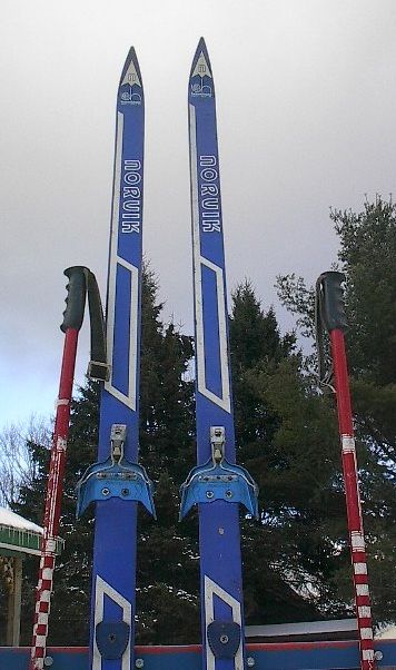 KIDS Cross Country 62 Skis 3 pin 160 cm +Poles NORVIK  