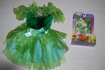  Tinkerbell Fairy Costume Dress & Shoes 4  