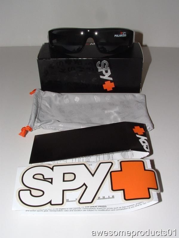 Brand New SPY OPTICS Logan Shiny Black Polarized LOBS2N  