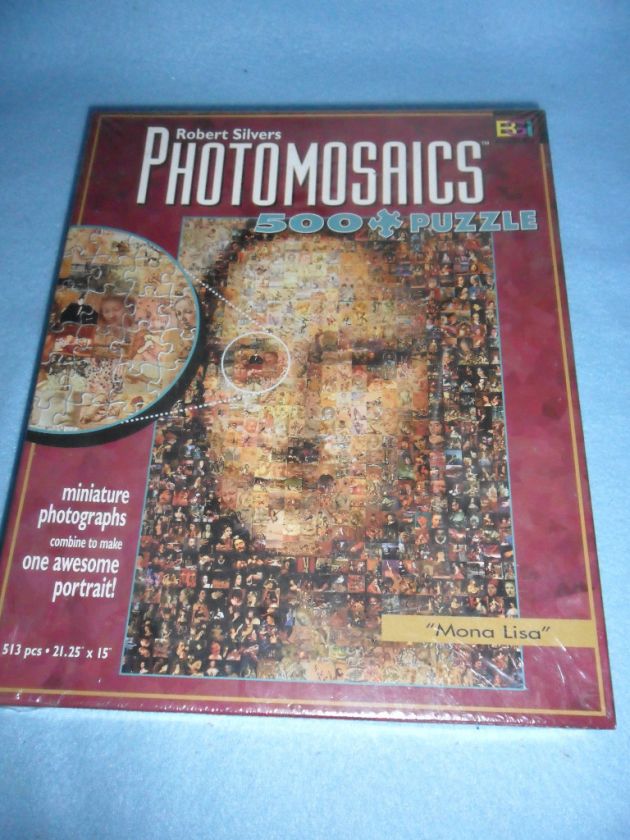 MONA LISA PUZZLE PHOTOMOSAICS ROBERT SILVERS 500 PIECE  