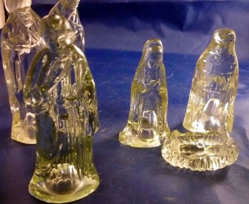 Piece 1950s GLASS Nativity Set Windsor Collection  