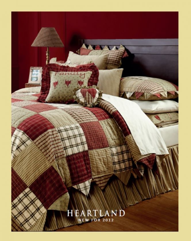 Primitive Country Heartland Quilt Bedding Set By Victorian Heart New 