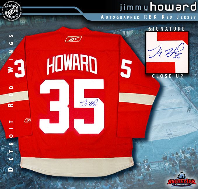 Jimmy Howard Detroit Red Wings Reebok Red Jersey   RBK  