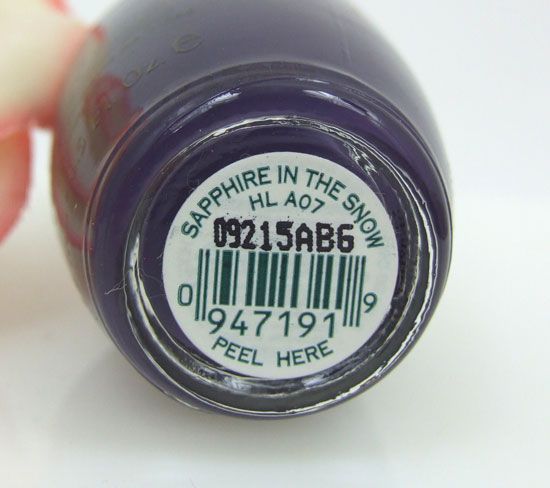 OPI Nail Polish Lacquer Sapphire in the Snow Dark Blue Purple Creme 