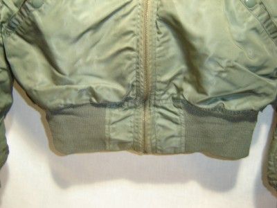 VINTAGE USAF AIR FORCE VIETNAM L 2B PILOT FLIGHT JACKET Med CAVEANT 