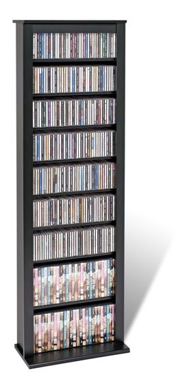 Black CD/DVD Media Storage/Tower/Shelf/Stand/Cabinet  