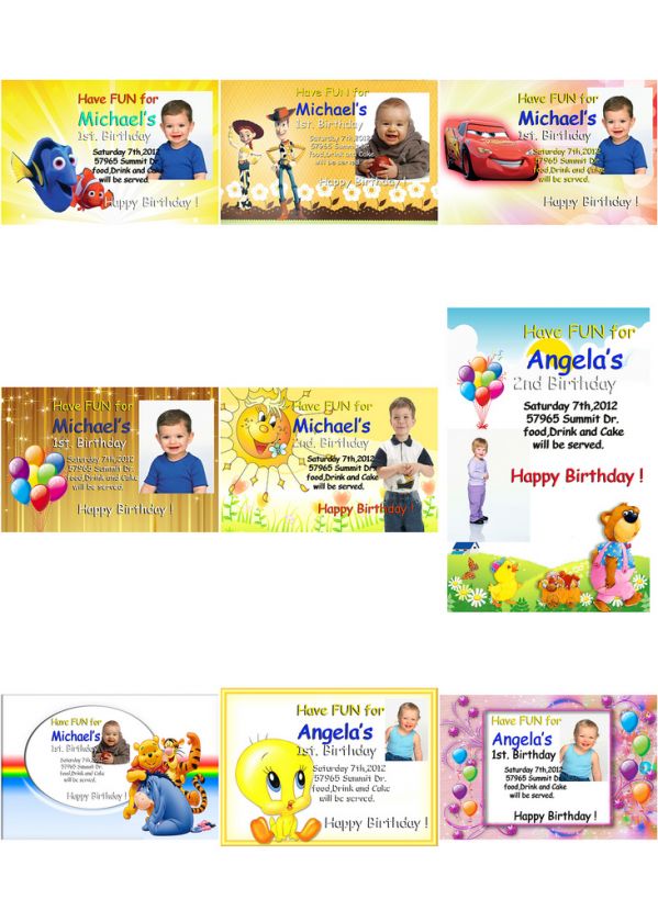 Photoshop Templates for Kids Birthday Invitations  