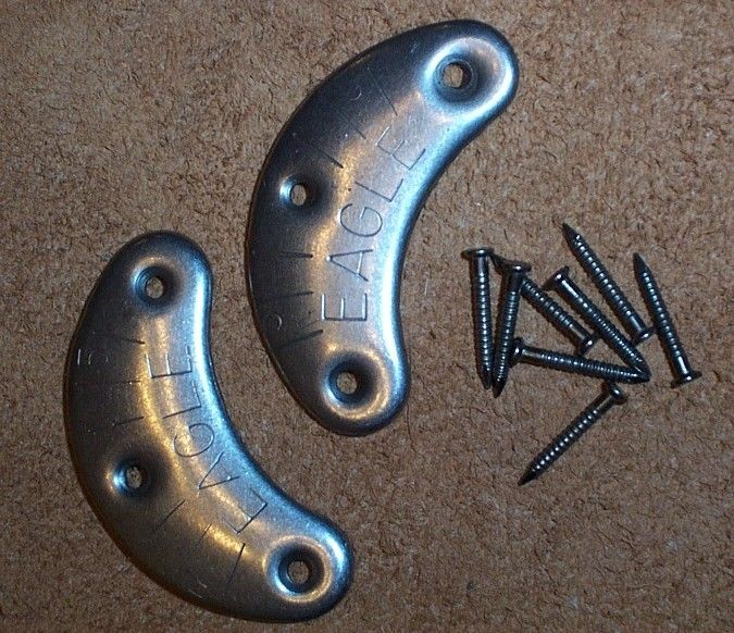 Pair Med. Metal Heel Plates (Taps) for boots & shoes  