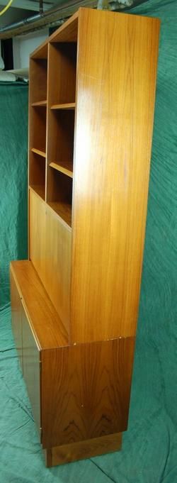 Danish Modern Teak Secretary Desk Bookcase Top Poul Hundevad  