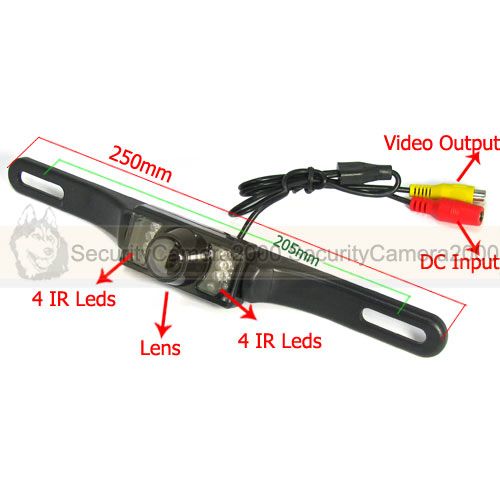 Car Rearview Waterproof camera with IR Led Shockproof  