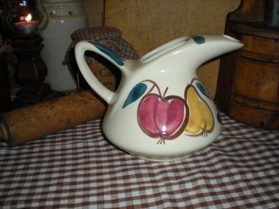 Vintage PURINTON Pottery Pitcher Dutch Jug Slip Ware Dinnerware Apple 