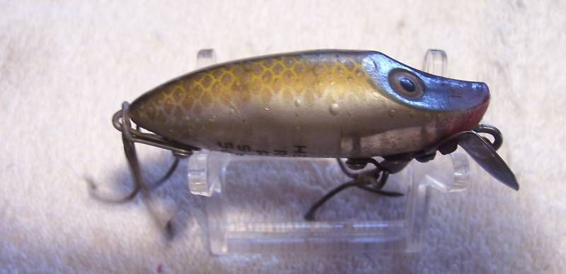 HEDDON RIVER RUNT SPOOK SINKER LURE OLD HARDWARE gold  