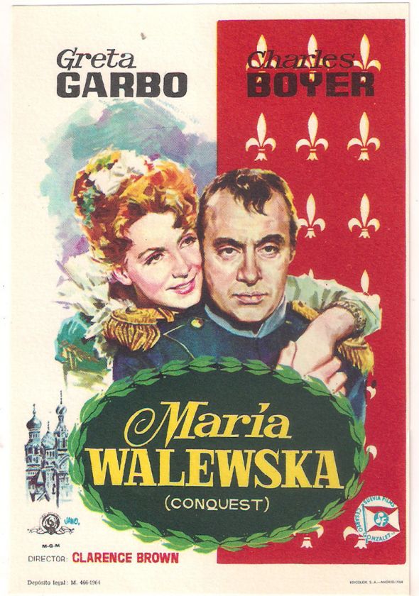 CONQUEST GRETA GARBO CHARLES BOYER SPANISH HERALD MINI POSTER  