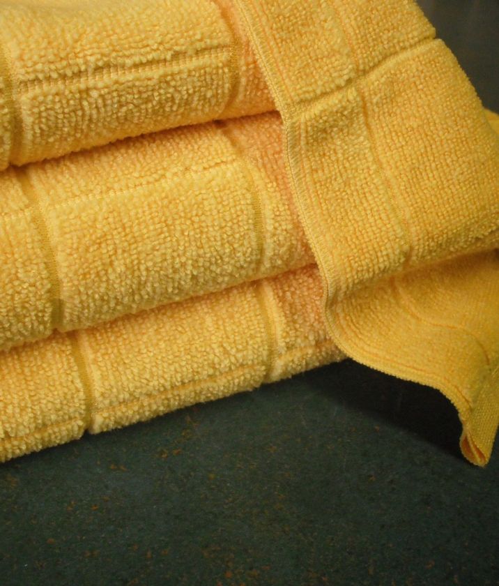   Microfiber Towel Workout Gym Hand Hair 28 Yellow Terry Soft Texture