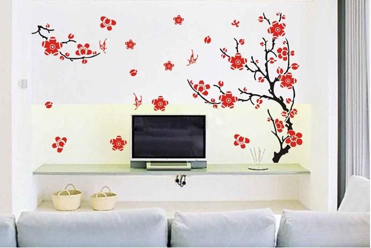 Plum Blossom Tree Mural Art Wall Stickers Vinyl Decal Home Room Decor 