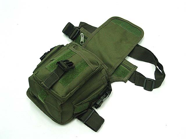 US Airsoft Drop Leg Utility Waist Pouch Carrier Bag OD  