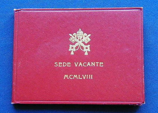 1958 Italy Vatican SEDE VACANTE rare silver coin UNC  