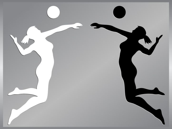 Volleyball Player #1 cut vinyl decal Bump Set Spike  