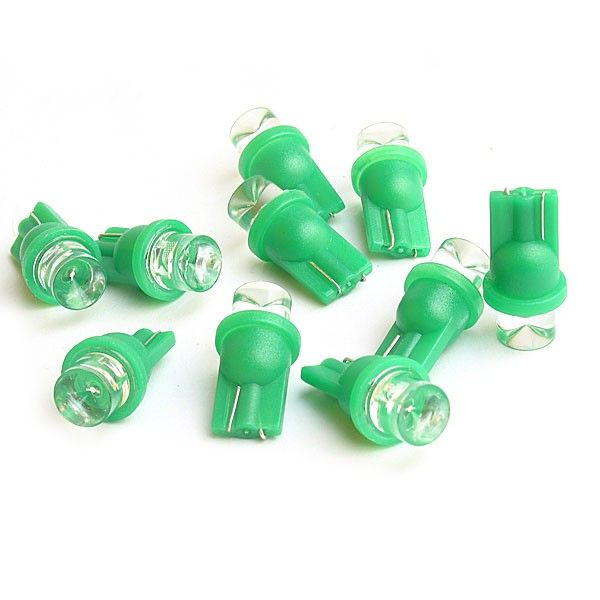 10x T10 194 168 Car LED Light Wedge Bulb Inverted Green  