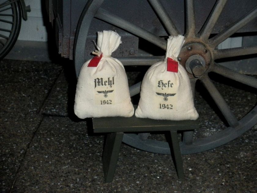 scale German Flour and Yeast food supply sacks for Field Kitchen 